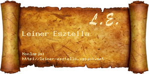 Leiner Esztella névjegykártya